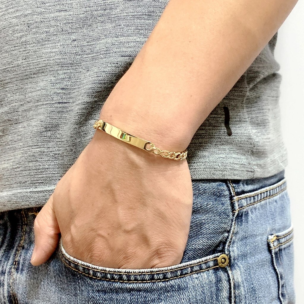 Gelang Rantai Plat - Gelang Rantai SLUP - Gelang Rantai Baja Anti Karat - Gelang Gaya Fashion Terbar