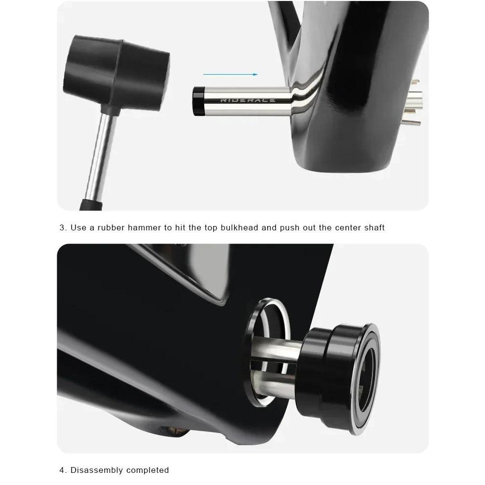 Alat Pembuka Bearing Sepeda RIDERACE, Aksesoris Baja Tahan Karat, Penghapus Cup Bracket Bawah Sepeda