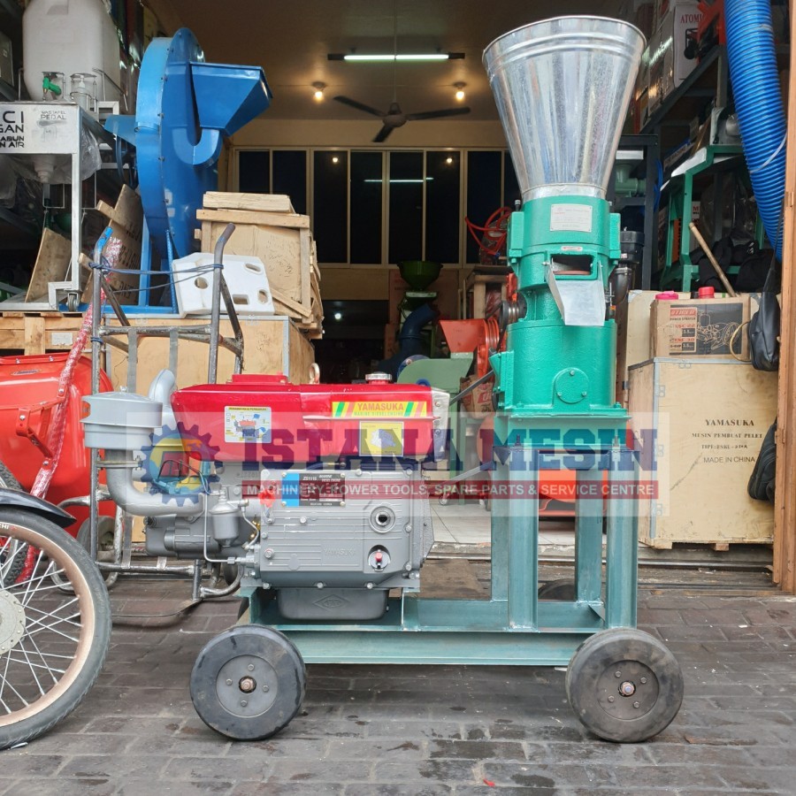 MESIN CETAK PELET GILINGAN PELET FSKL 250 COMPLETE MESIN DIESEL 24PK