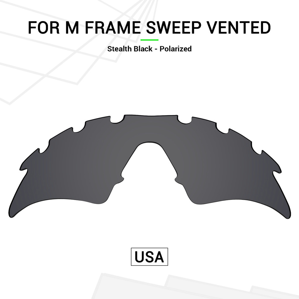 SNARK POLARIZED Replacement Lenses for Oakley M Frame Sweep Vented Sunglasses - Multiple Options