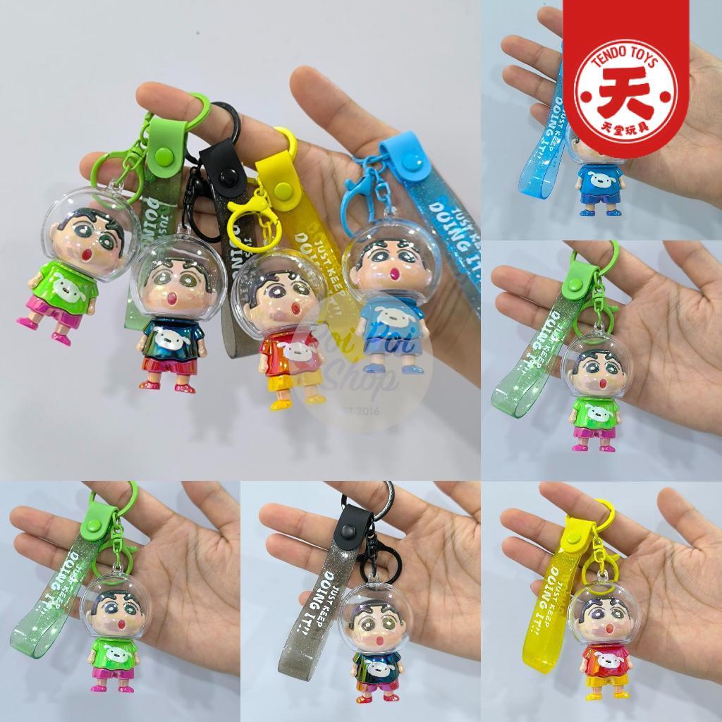 Gantungan Kunci Shinchan Astronot Crayon Shinchan Ganci Kuning Kawaii Lucu Aksesoris Tas Sekolah Han