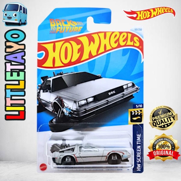 HOTWHEELS BACK TO THE FUTURE TIME MACHINE HOVER MODE 2024 SILVER - DMC DELOREAN DMC-12