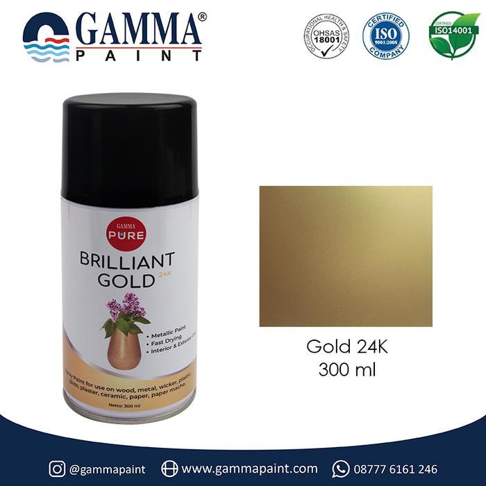 Gamma PURE Spray Paint 300ml - BRILLIANT GOLD METALLIC PAINT
