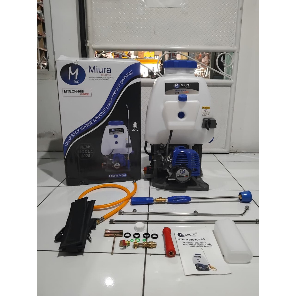 Mesin Sprayer Double Chumber Turbo Miura Mtech 988 PRO 20L 2 Tak