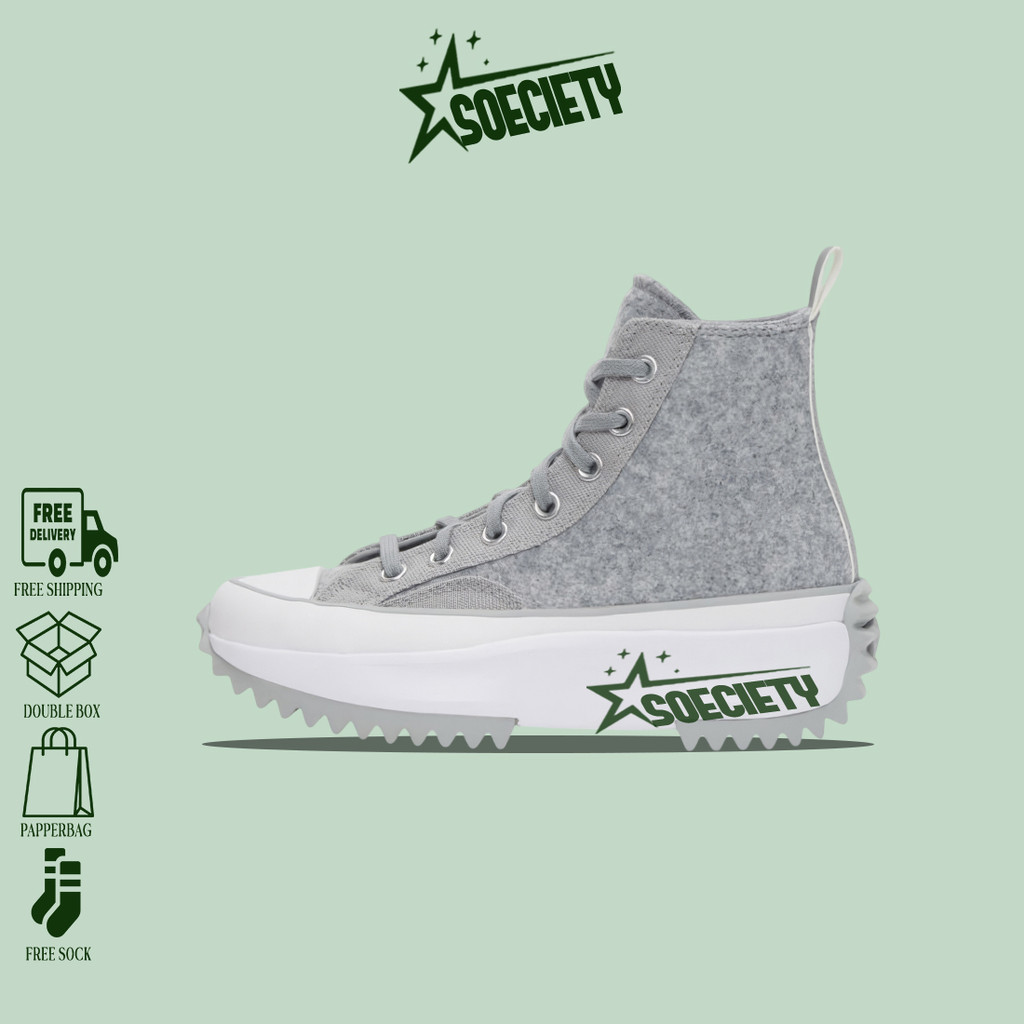 Sepatu Sneakers Converse  Run Star Hike Hi Grey BNIB Unisex