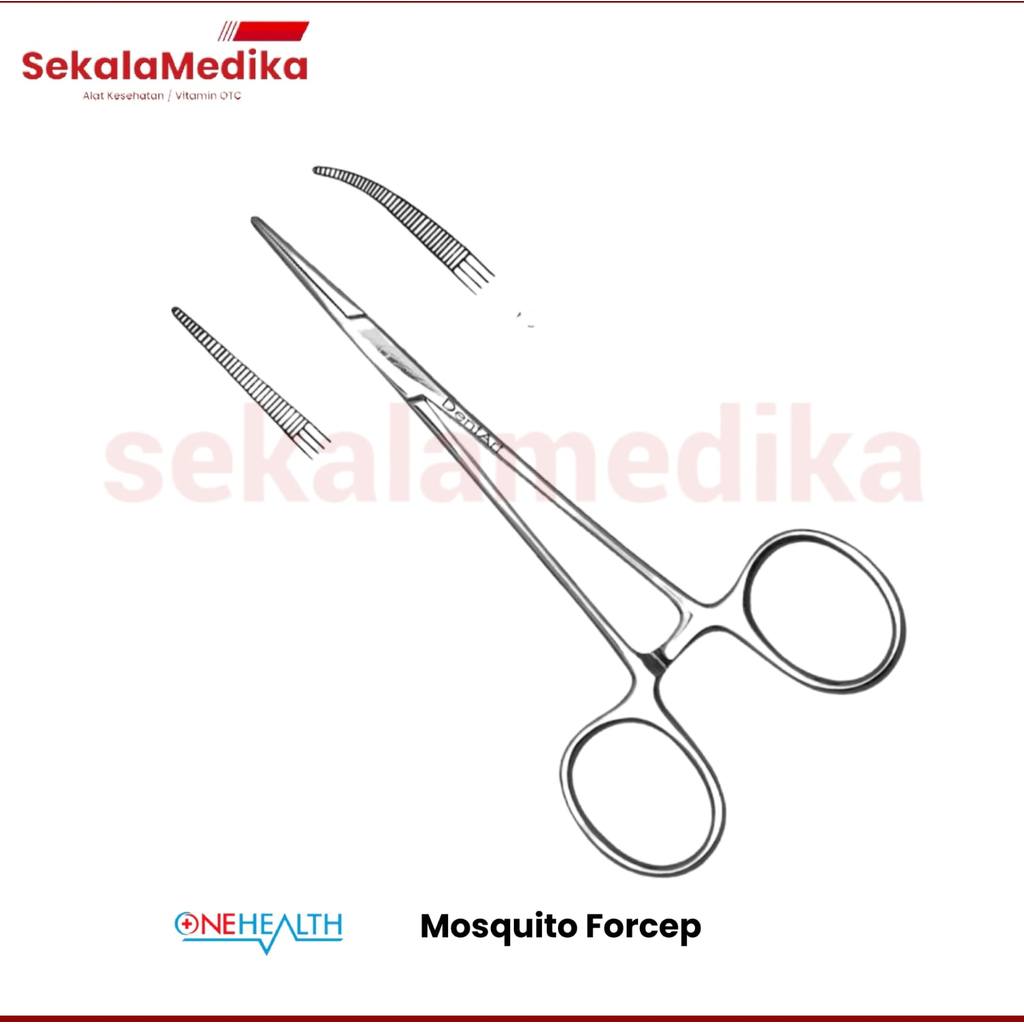 Mosquito Forcep Gunting Klem Arteri Lurus / Bengkok Forcep 12,5 Cm Straight / Curved Instrumen