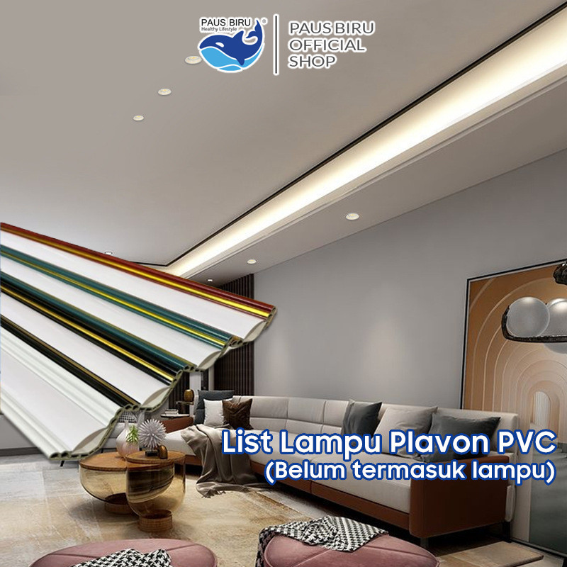 DECORIFY - Paus Biru - List Lampu Plafon PVC / List Lampu LED Termurah