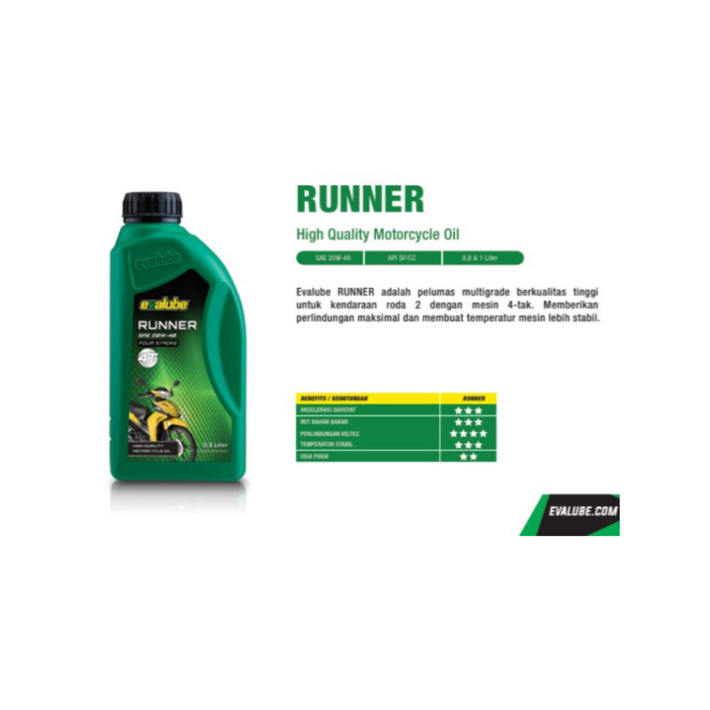 Evalube 4T Runner 20W40 SF/CC 1L