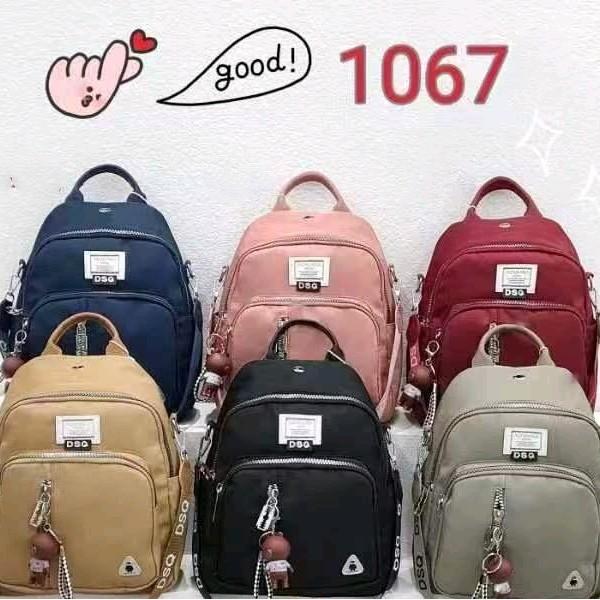 Tas ransel wanita DSQ PARASUT IMPORT KOREAN ORIGINAL TERBARU - Warna, Hitam