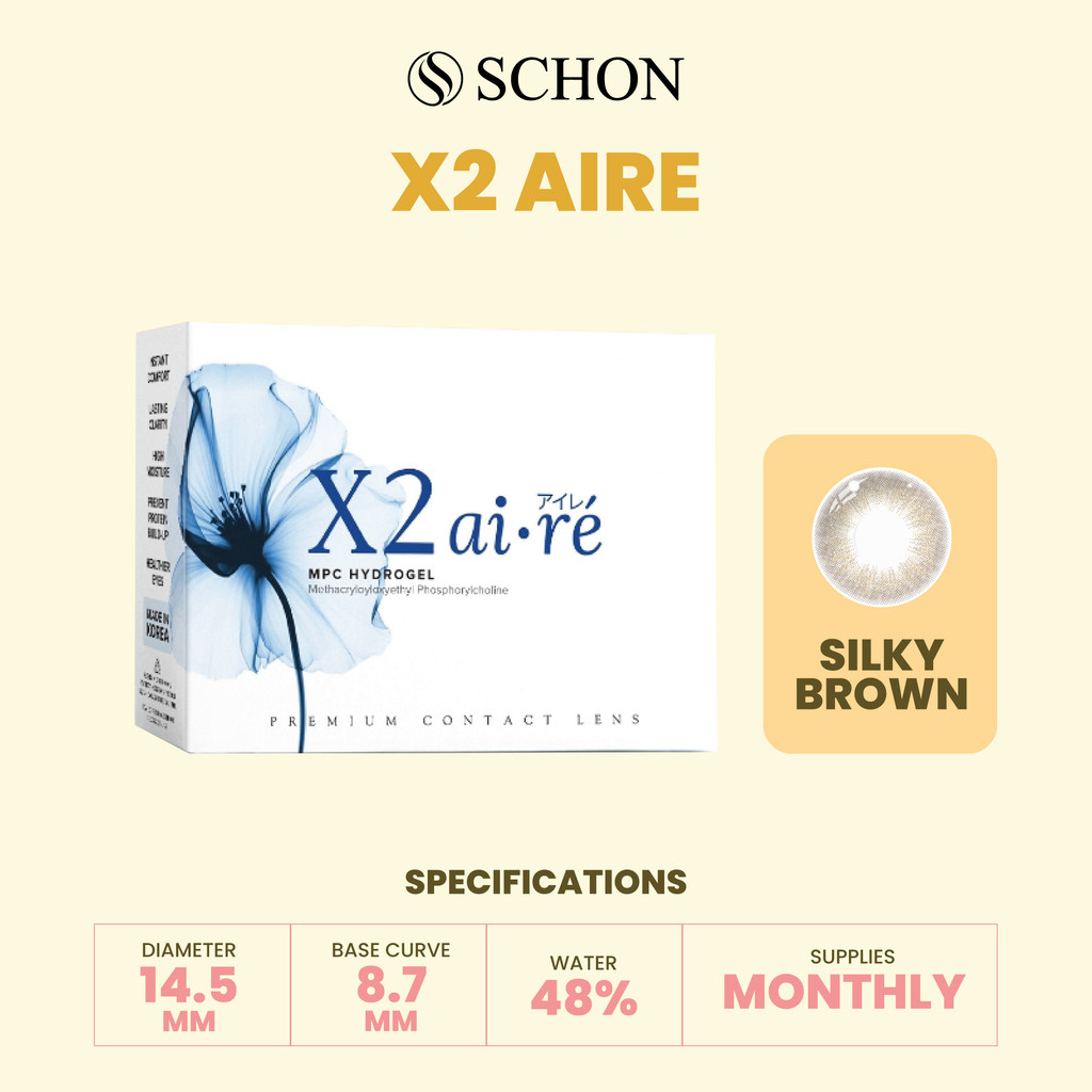 [TERMURAH] Softlens Warna X2 AIRE Softlens  - Silky Brown