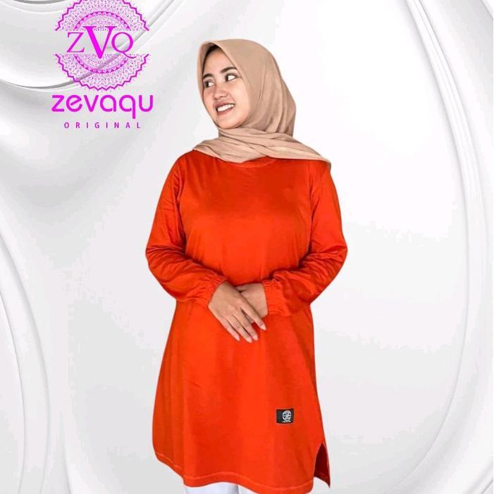 Promo Guncang BISA COD kaos tunik wanita polos bisa untuk seragaman - lengan panjang bahan katun com