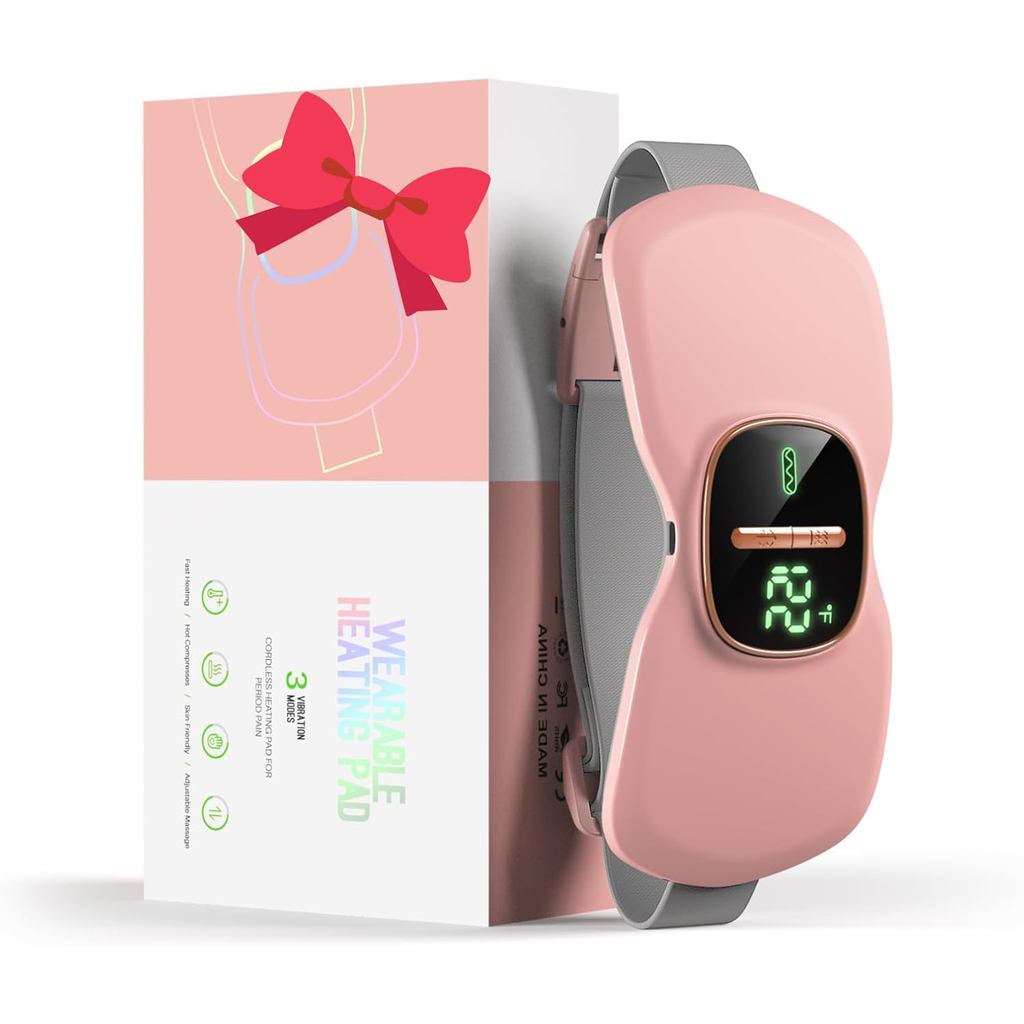 Menstrual cramp heating pad, portable period heating pad, pain relief heating pad for menstrual cram