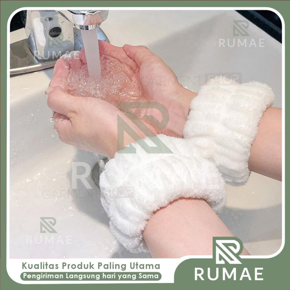 RUMAE Handuk Pergelangan Tangan Anti Basah Cuci Muka Wudhu 2Pcs Wrist Towel Serap Air Untuk Area Was