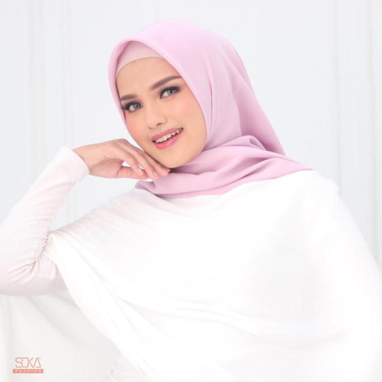 Hijab Segi Empat Paris Premium Lavender - Fashion Muslim | X2