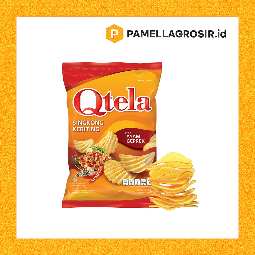 QTELA SINGKONG KERITING AYAM GEPREK 80 GRAM - Q TELA
