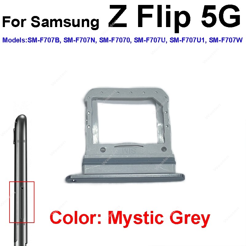 For Samsung Galaxy Z Flip 1 2 3 4 Z Flip3 5G Z Flip4 F700 F707 F711 F721 Sim Card Tray Reader Holder