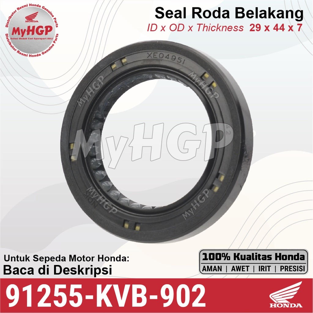 91255KVB902 Seal As Roda Belakang 29X44X7 Oil Seal 29x44x7 91255-KVB-902