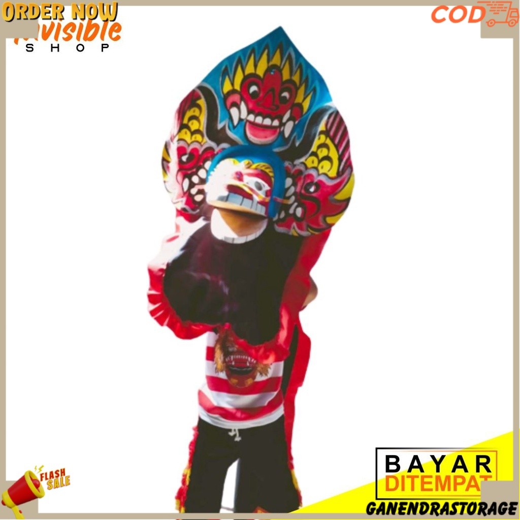 Paket stelan baju reog + barongan besar kain panjang | set baju reog dan caplokan GND -40