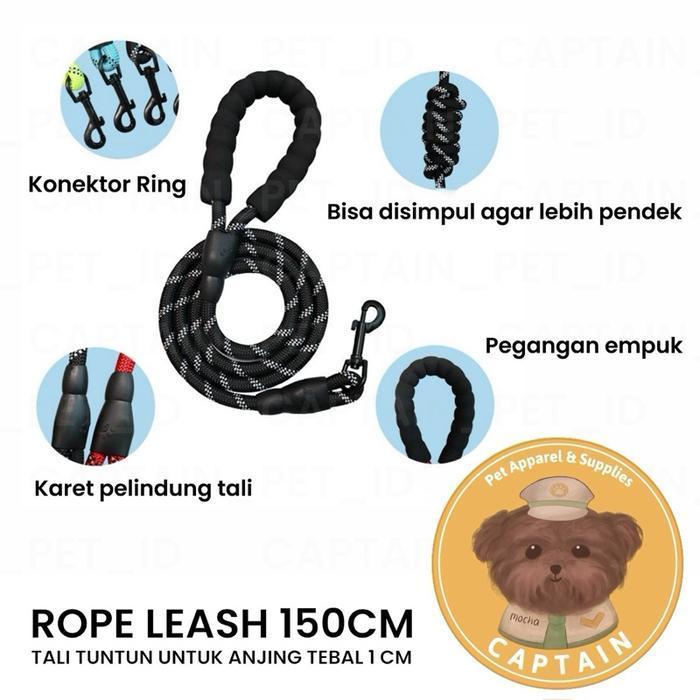 TALI TUNTUN ANJING DOG LEASH HEWAN PELIHARAAN SAMOYED HUSKY POODLE BICHON CORGI POMERANIAN PET COLLA