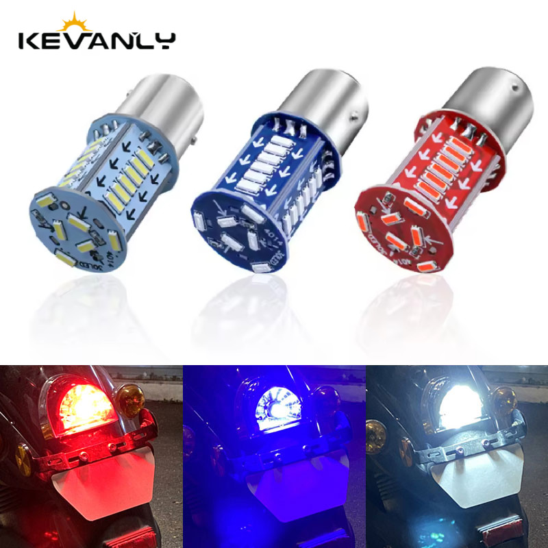 2PCS 1157 BAY15D  LED Motorcycle Brake Light LED Bulb Flashing Turn Indicator Brake Lights Strobe DR
