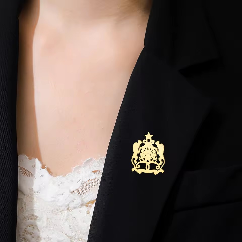 Potong Bros Gaya Maroko Hiasan Kerah Pakaian Pria dan Wanita 304 Stainless Steel