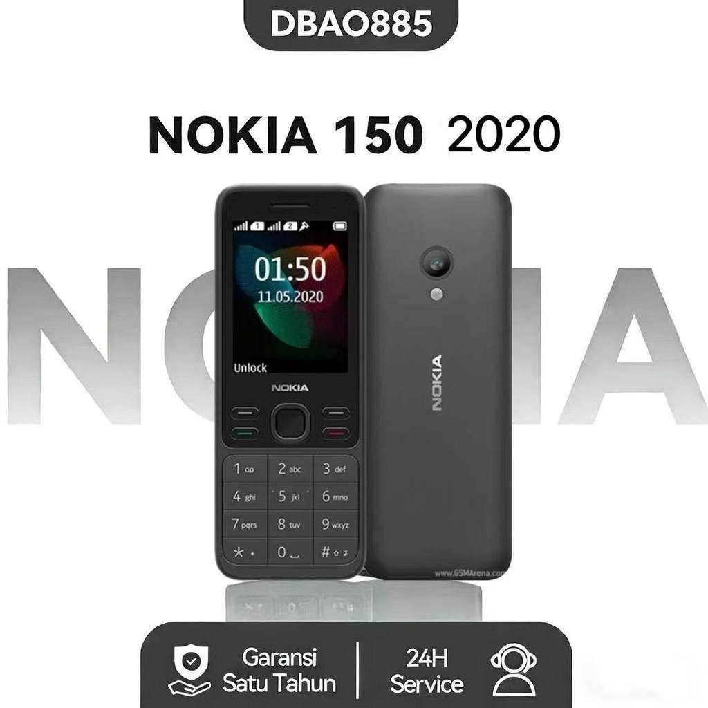 HP NOKIA 150 2020 (BARU) [GARANSI 1 TAHUN] - HP Jadul Dual SIM, Radio, Senter, Baterai Awet Murah