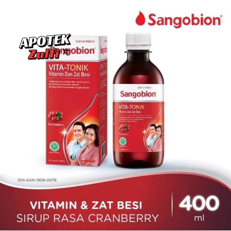 SANGOBION SIRUP 400ML VITAMIN ZAT BESI NAMBAH DARAH