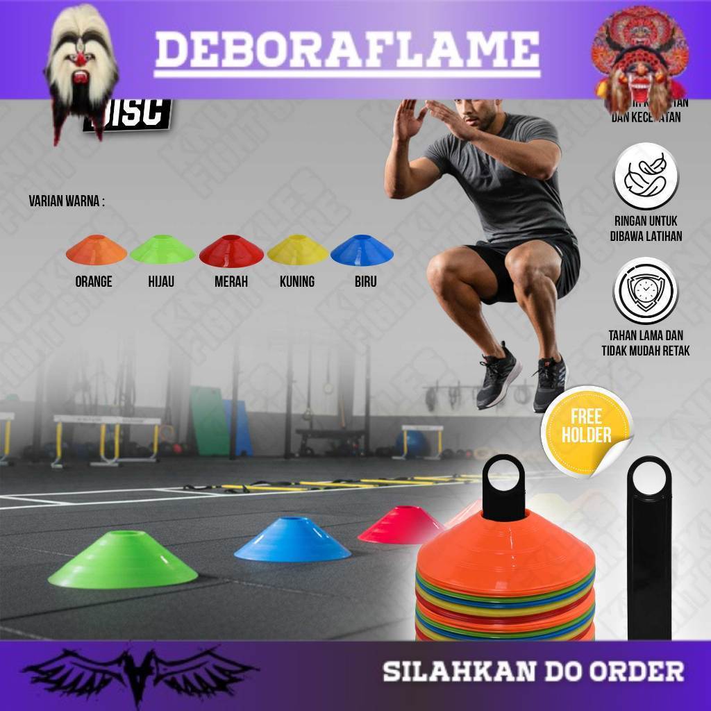 terlaris viral Cone Mangkok Olahraga 1 Set Cone Sepak Bola Agility Kon Mangkuk Futsal 01ACS01 hook