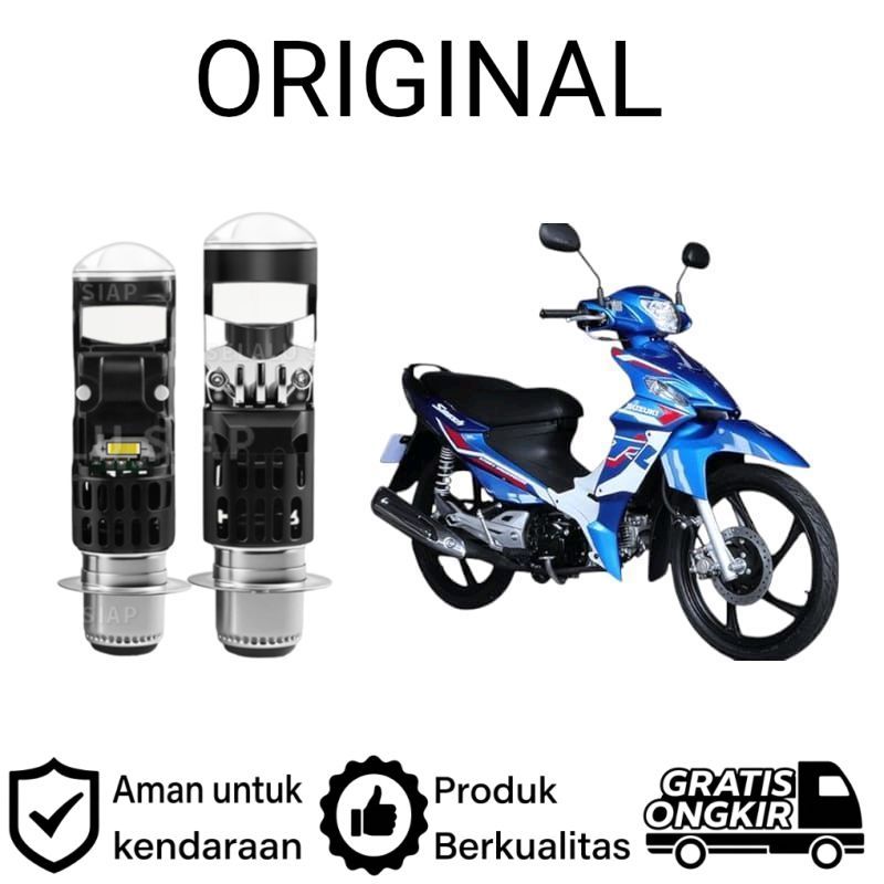 AM 1pcs Lampu depan LED H6 Mini BiLED motor Suzuki smash titan
