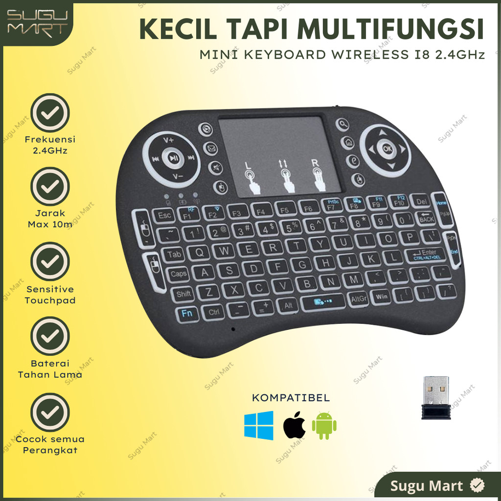 i8 Mini Keyboard | Mini Keyboard Wireless i8 | Mini Keyboard i8  Air Mouse Touchpad Remote | Backlig