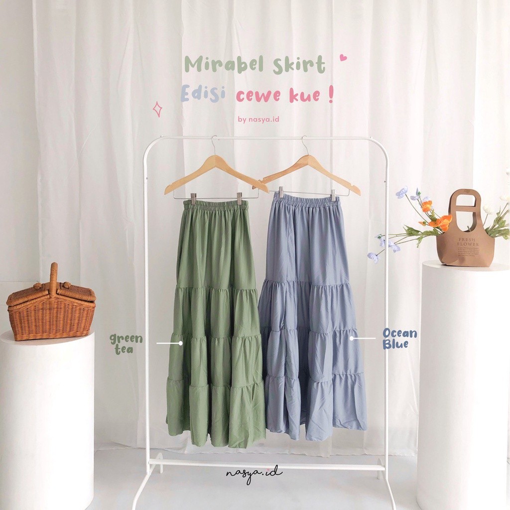 Rok Rempel Wanita Dira Mirabel Skirt - Rok 4 susun - Rok rempel - Rok wanita premium Keren