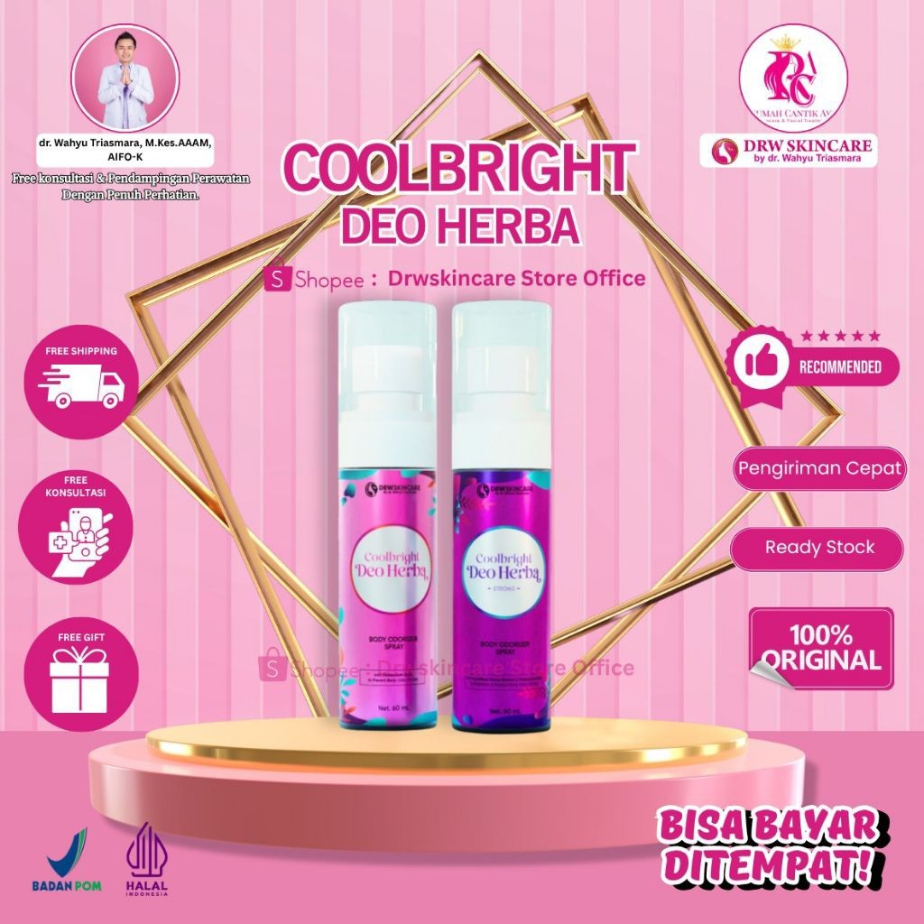 (Rusa_Tersesat) Drw Skincare Deodorant / Penghilang Bau Badan Ampuh / Pencerah Ketiak Putih BPOM ORI