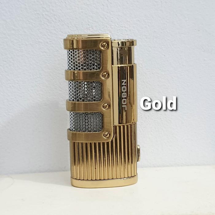 NEW Promo Korek Api Cerutu Cigar Lighter JOBON ZB938 Triple Jet Flame - Gold PREMIUM