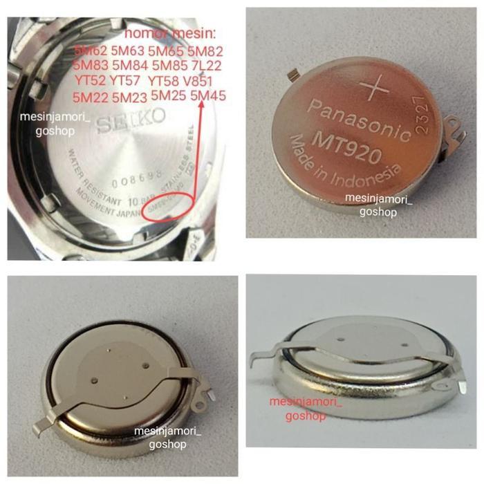 WfBerkah4 baterai capacitor seiko YT57 YT58 5M54 5M62 5M63 5M82 7L22 302324T ori