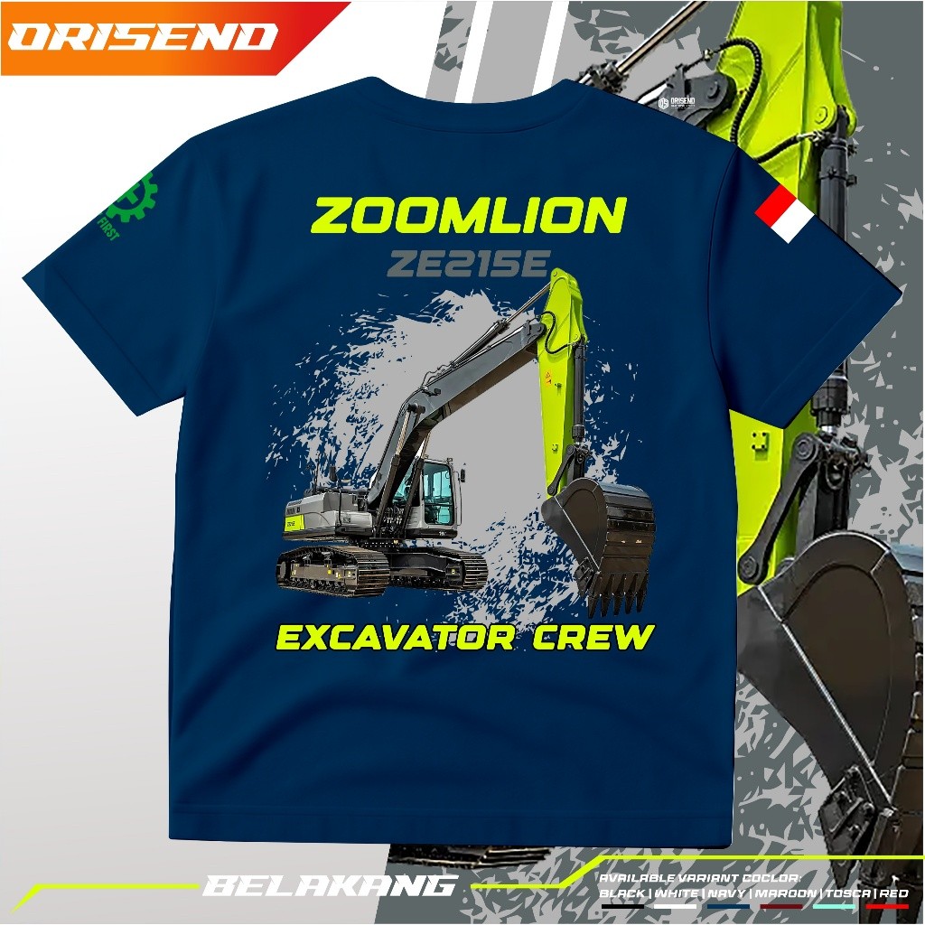 Kaos Pria  Komunitas Exavator Zoomlion Ze215E  Terbaru