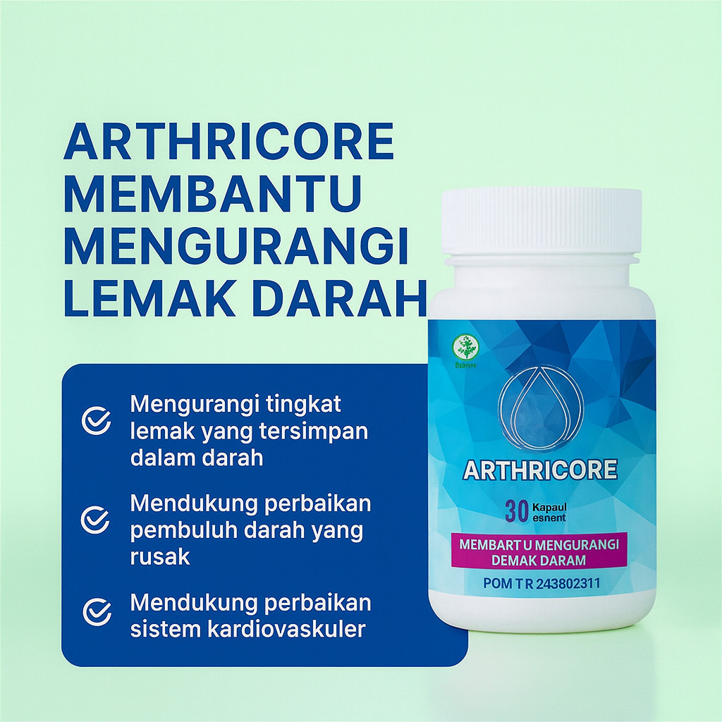 Arthricore 100% Asli Original Herbal Obat Hipertensi Darah Tinggi Jantung Kolesterol Stroke Ampuh Ma
