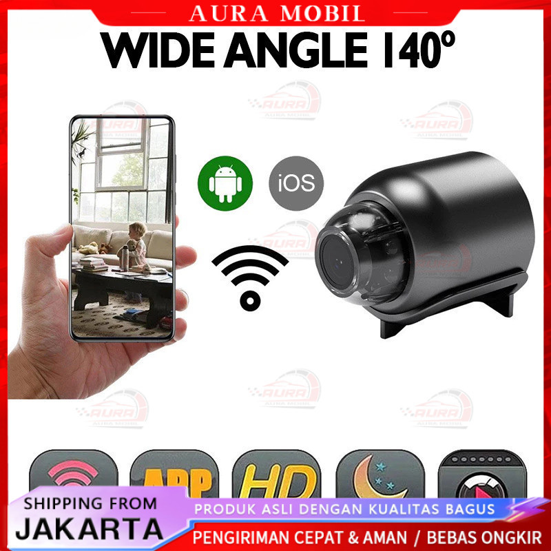 [CCTV]  Kamera Mini HD 1080P WiFi & Bluetooth - Kamera Tersembunyi Mata-Mata Super Kecil untuk Rumah