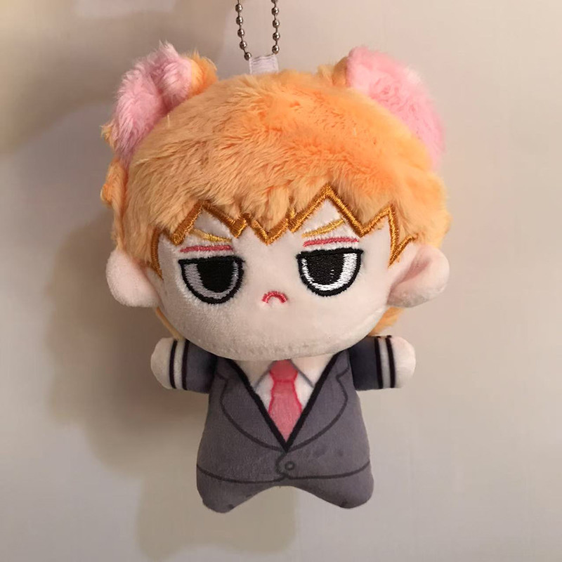 10CM Mini Kageyama Mob Shigeo Plush Doll Keychain Small Dimple Bag Pendant Mob Psycho 100 Anime Peri