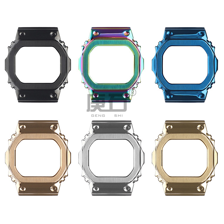 stainless steel metal case strap  for Casio DW-5600 GW-5035 GW-B5600  DW-5600E DW-5600 DW-5600HR DW-