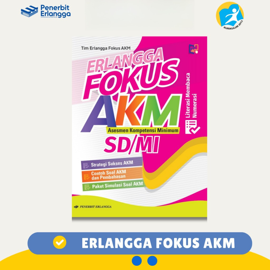 [Erlangga ] Buku Ujian Sekolah: Erlangga Fokus Akm Sd/Mi