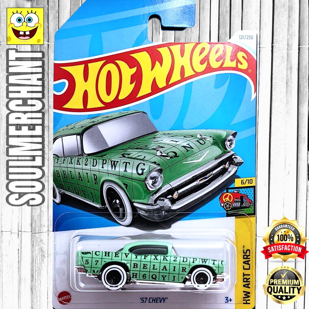 Hot Wheels 57 Chevy Hijau Diecast Mobil Klasik