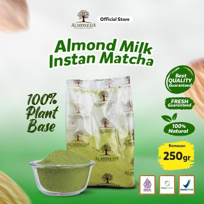 Almonesia - Almond Milk Instant Matcha (Susu Almond Organik Non Dairy) 250gr