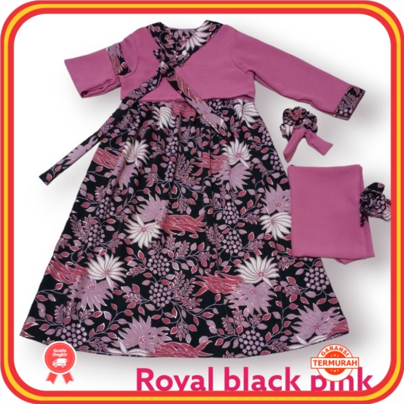 GAMIS BATIK HALUS HANBOK Korea Muslim Anak 1-8thn SET HIJAB KERUDUNG.Baju Muslim wanita Termurah Leb