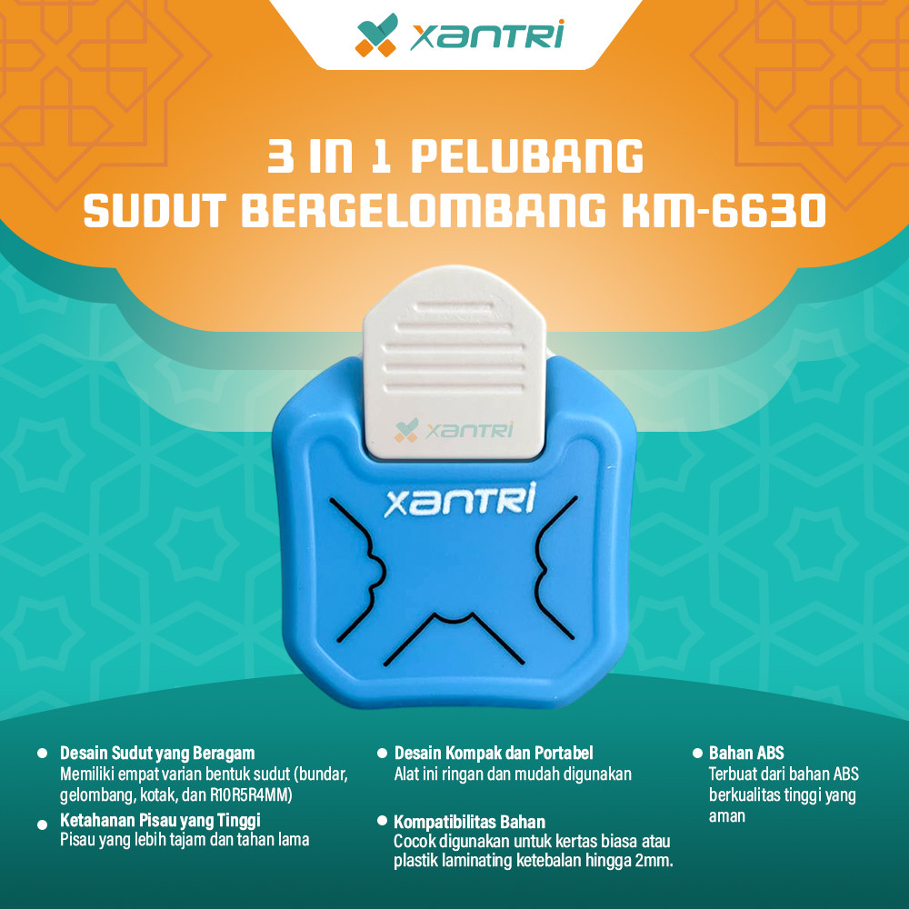 3 IN 1 Corner Puncher Pemotong Sudut Corner Puncher Rounder Pemotong Ujung Kertas Plastik pembolong