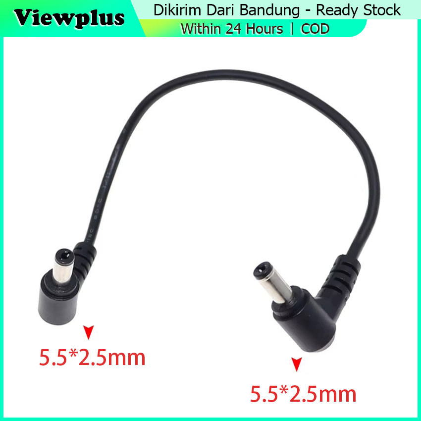 Adapter Kabel power port jack DC male to male 5.5x2.1mm 5.5x2.5mm