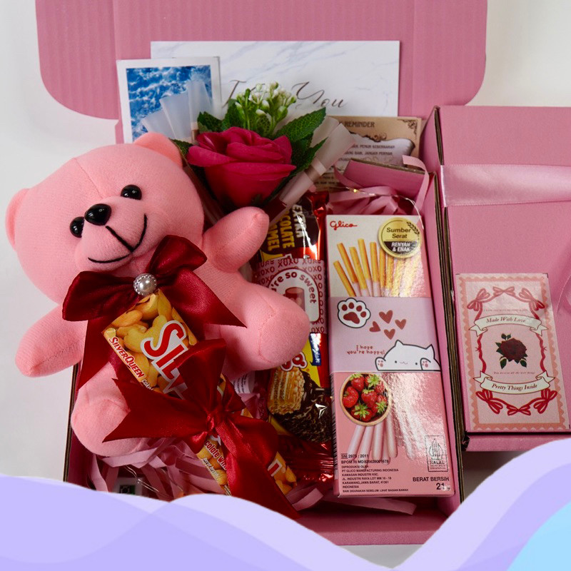 EditionValentine Hampers Snack Box Giftbox Kado Pink Series Kado Valentine Kado Ulang Tahun Wisuda S