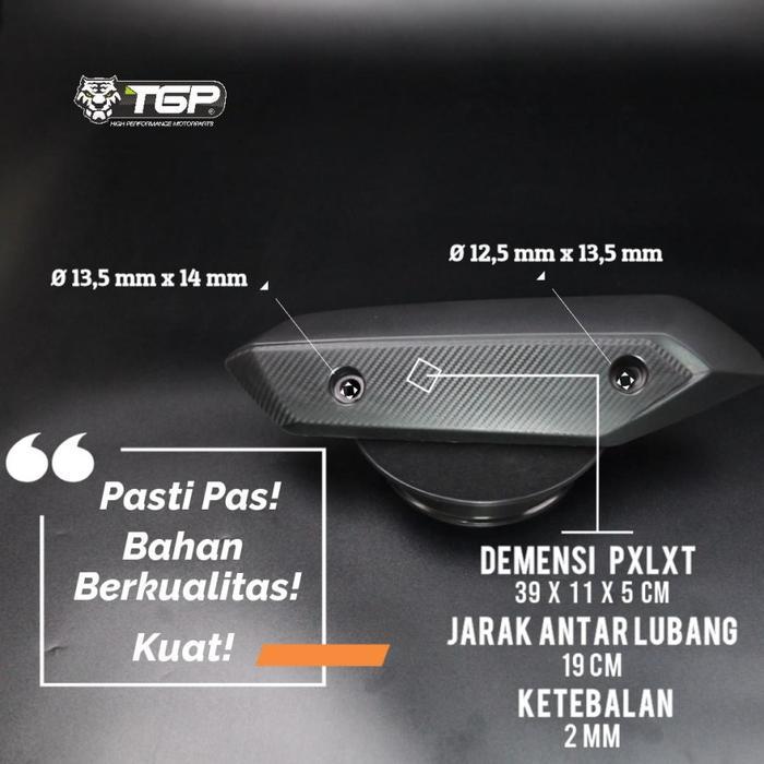 COVER TAMENG PELINDUNG KNALPOT BEAT FI 2013 2014 NON ESP HITAM ORI TGP