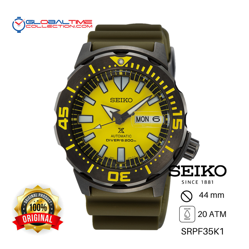 Jam Tangan Pria SEIKO Prospex Yellow Monster SRPF35K1 Gen 4