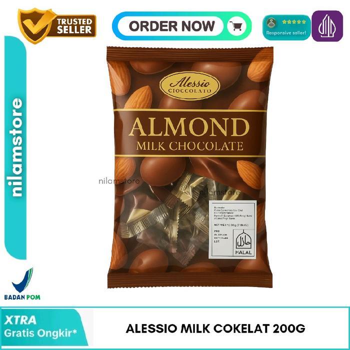 [MAWAR KONDANG] Alessio Chocolate Almond Malaysia 200g Chocolate Coklat enak isi almond - Alessio Mi