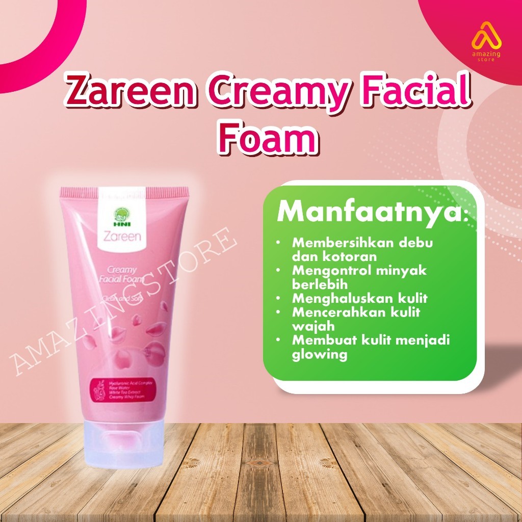 Zareen Creamy Facial Foam HNI HPAI Zareen Facial Foam HNI Sabun Cuci Muka Zareen HNI